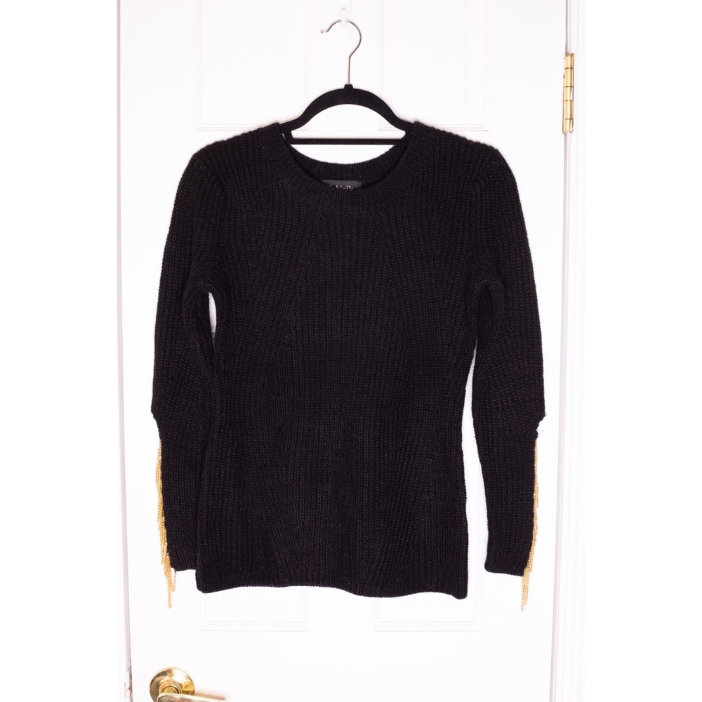 NWT Women FAB’RIK Chain Sweater Gold Anthropologie